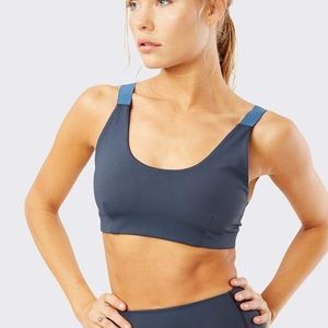 Splits59 Crossover Bra Charcoal//Blue S